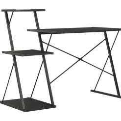 vidaXL Escritorio con estantería 116x50x93 cm Negro Online