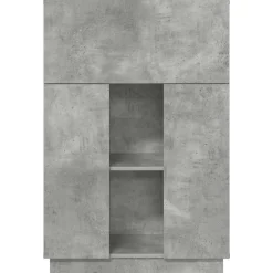 vidaXL Escritorio con estante Gris Concreto 71.5 x 31.5 x 106.5 cm Gris hormigón New