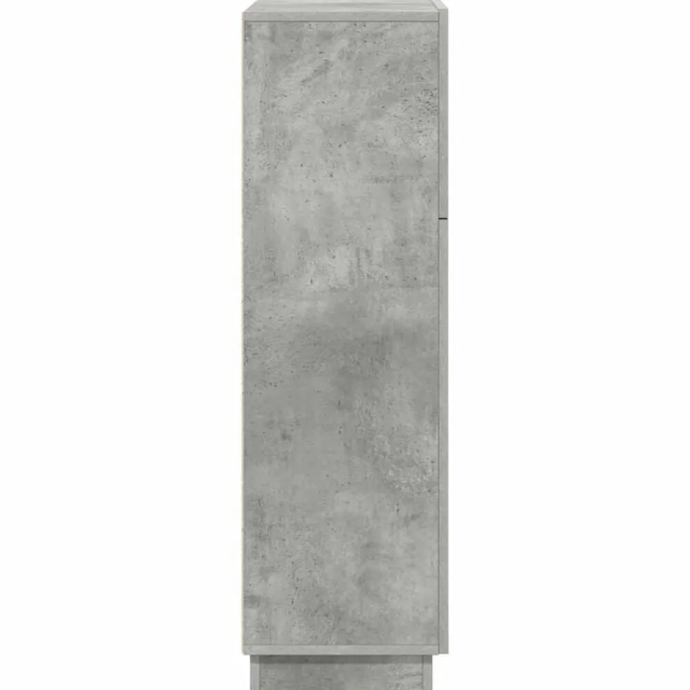 vidaXL Escritorio con estante Gris Concreto 71.5 x 31.5 x 106.5 cm Gris hormigón New