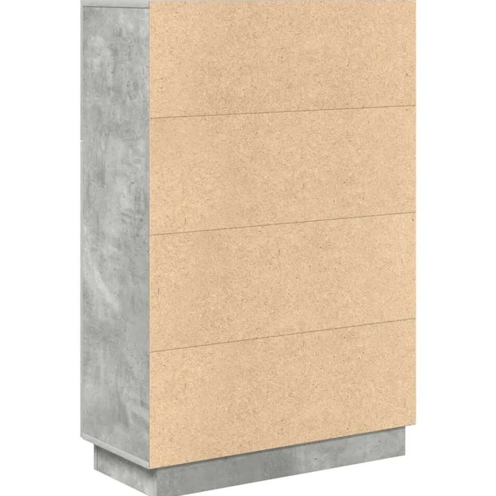vidaXL Escritorio con estante Gris Concreto 71.5 x 31.5 x 106.5 cm Gris hormigón New