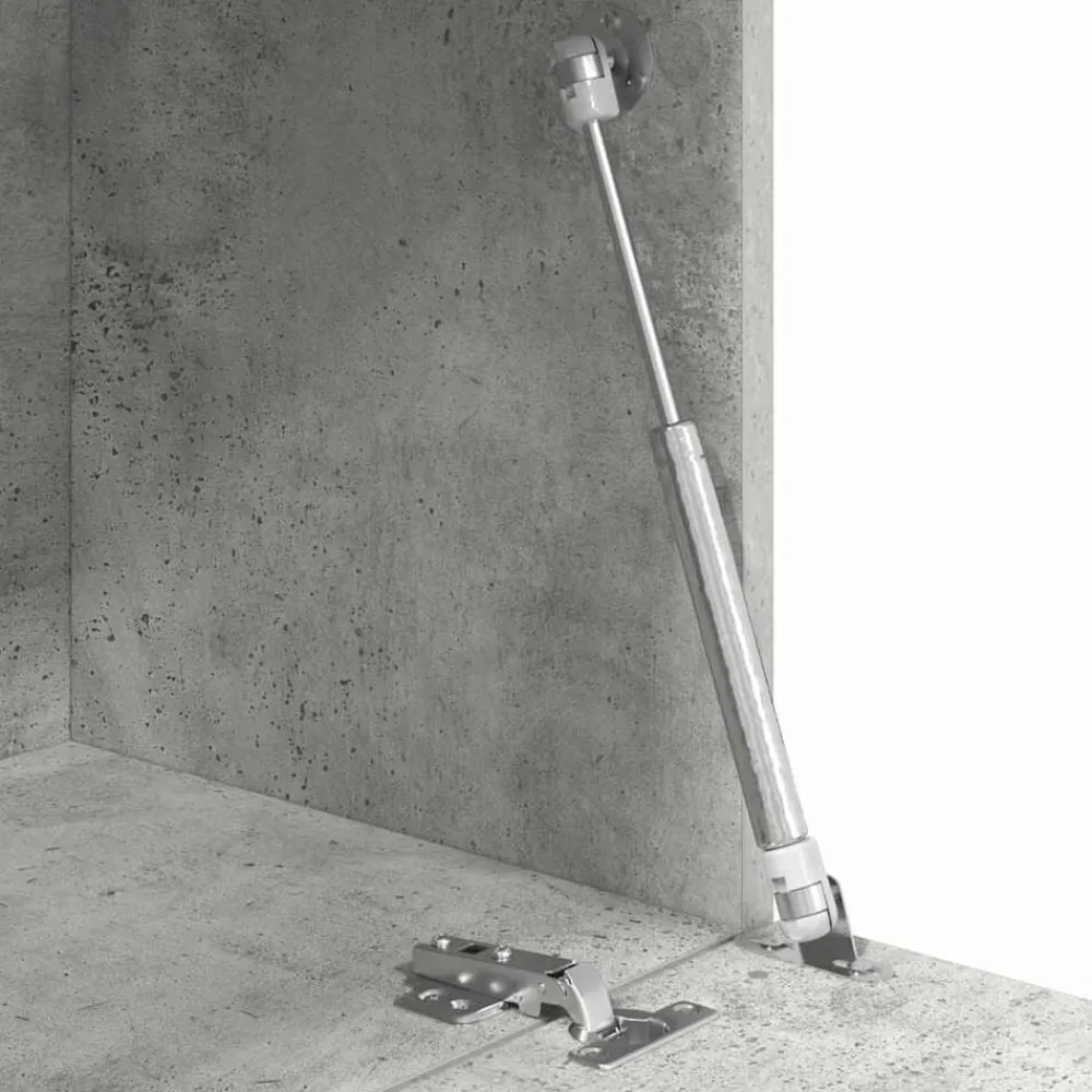 vidaXL Escritorio con estante Gris Concreto 71.5 x 31.5 x 106.5 cm Gris hormigón New