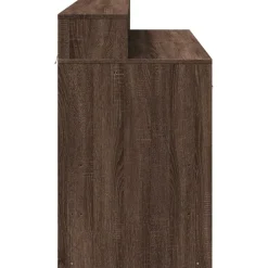 vidaXL Mobiliario De Oficina-Escritorio con LED madera ingeniería marrón roble 120x55x91 cm
