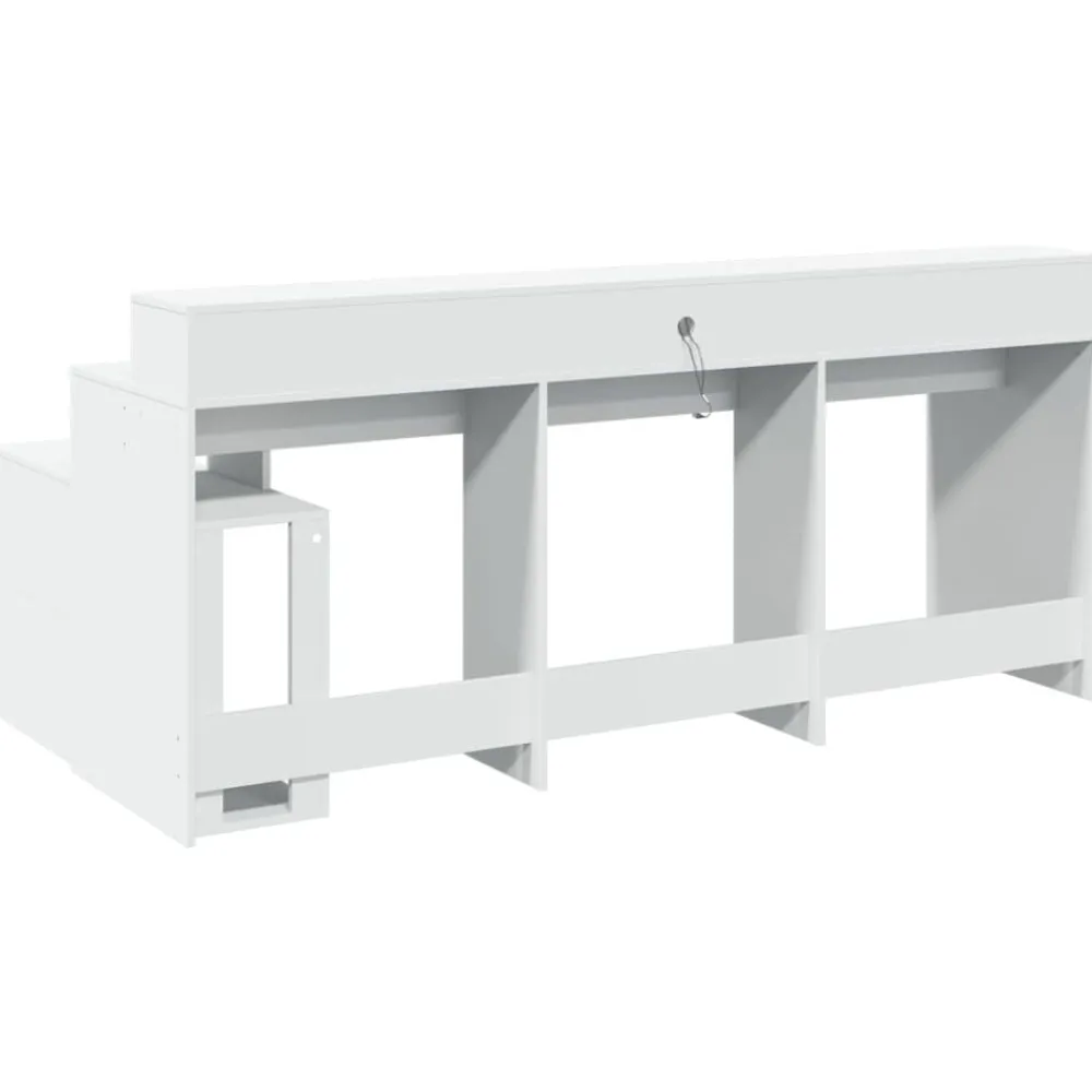 vidaXL Mobiliario De Oficina-Escritorio con luz LED madera ingeniería 200x104x91 cm