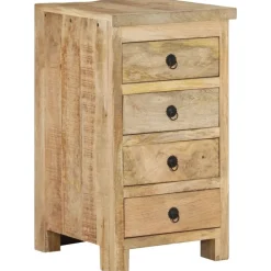 vidaXL Escritorio con pedestal madera maciza de mango 140x50x77 cm Discount