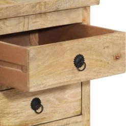 vidaXL Escritorio con pedestal madera maciza de mango 140x50x77 cm Discount