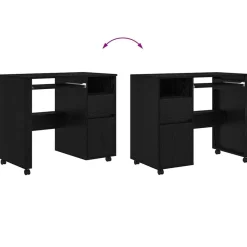 vidaXL Mobiliario De Oficina-Escritorio con Ruedas con cajón 91 x 50 x 77 cm