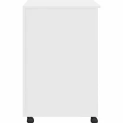 vidaXL Escritorio con Ruedas 91 x 50 x 77 cm Madera de ingeniería White Hot