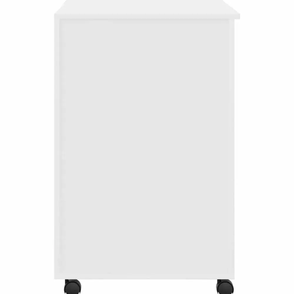 vidaXL Escritorio con Ruedas 91 x 50 x 77 cm Madera de ingeniería White Hot