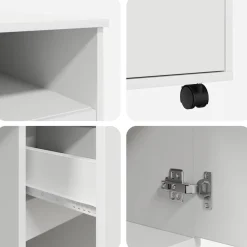 vidaXL Escritorio con Ruedas 91 x 50 x 77 cm Madera de ingeniería White Hot