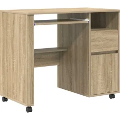 vidaXL Escritorio con Ruedas con cajón 91 x 50 x 77 cm Roble Sonoma Clearance