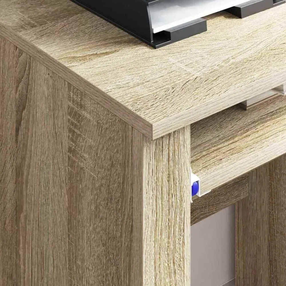 vidaXL Escritorio con Ruedas con cajón 91 x 50 x 77 cm Roble Sonoma Clearance