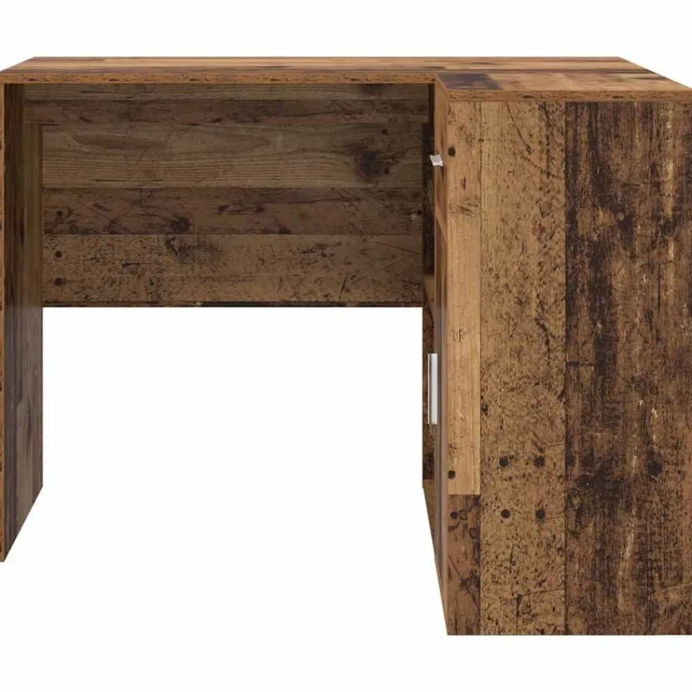 vidaXL Escritorio de Esquina con cajón Madera vieja 102 x 88 x 75 cm Madera envejecida Hot
