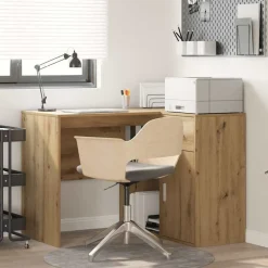 vidaXL Mobiliario De Oficina-Escritorio de Esquina Roble artesanal 102 x 88 x 75 cm