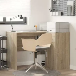 vidaXL Mobiliario De Oficina-Escritorio de Esquina con cajón 102 x 88 x 75 cm