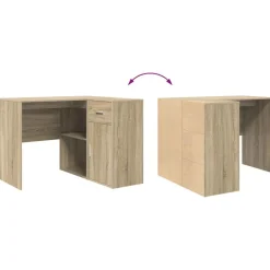 vidaXL Mobiliario De Oficina-Escritorio de Esquina con cajón 102 x 88 x 75 cm