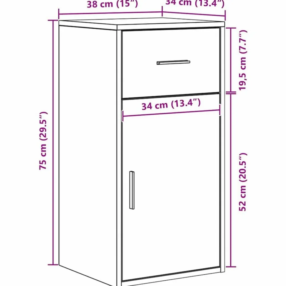 vidaXL Mobiliario De Oficina-Escritorio de Esquina con cajón 102 x 88 x 75 cm