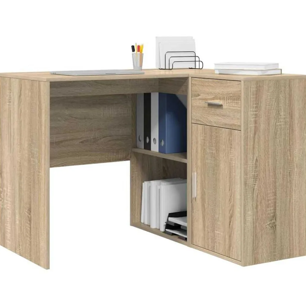 vidaXL Mobiliario De Oficina-Escritorio de Esquina con cajón 102 x 88 x 75 cm