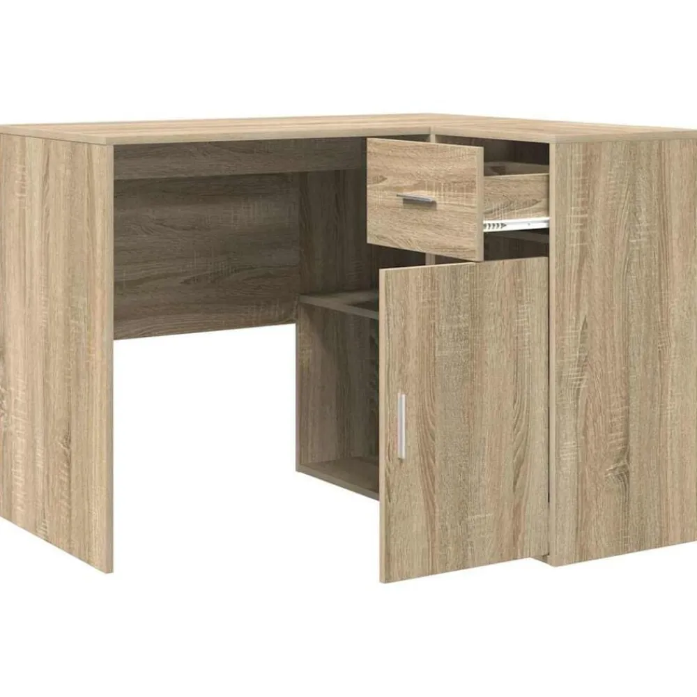 vidaXL Mobiliario De Oficina-Escritorio de Esquina con cajón 102 x 88 x 75 cm
