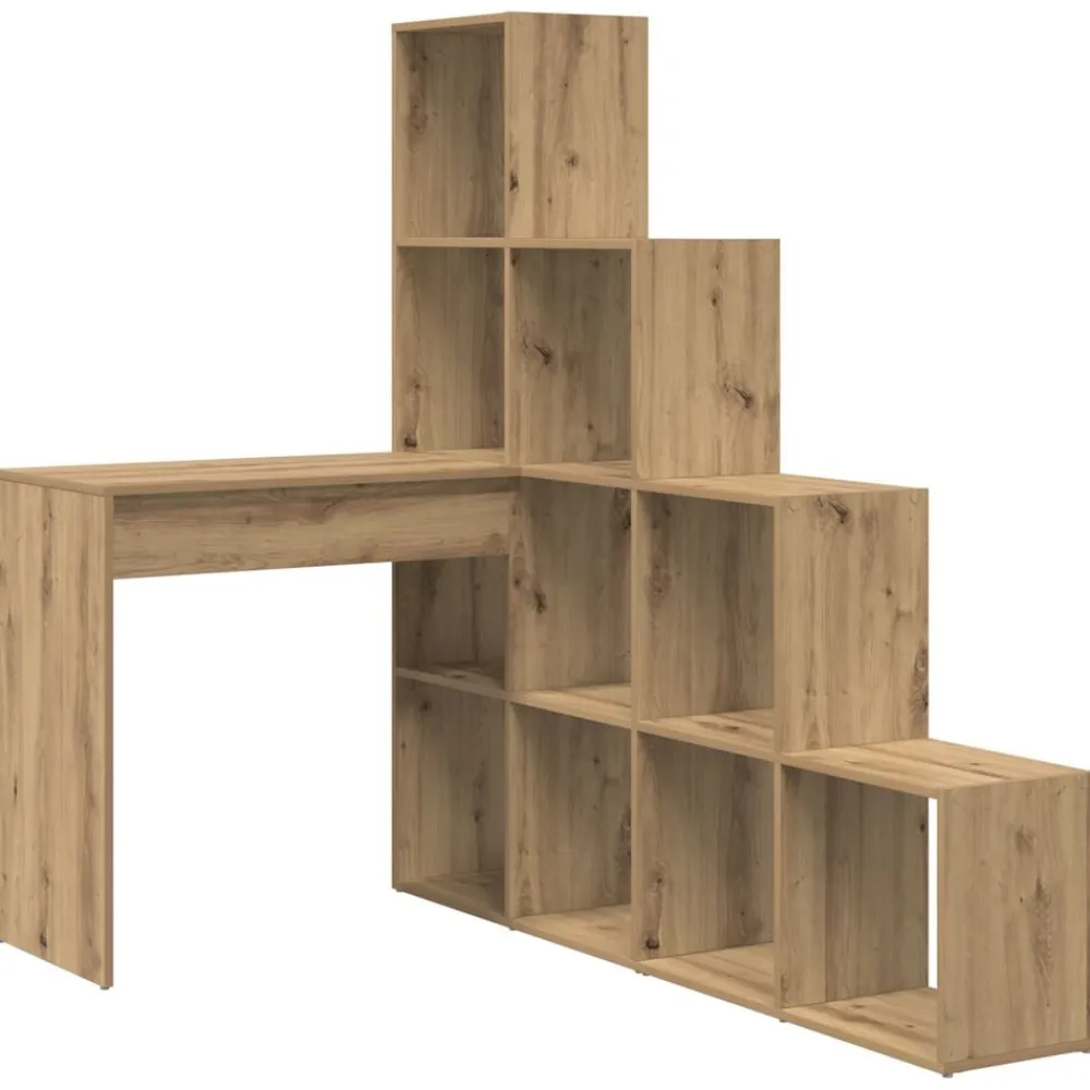 vidaXL Escritorio de Esquina Roble artesanal 101,5 x 149,5 x 149,5 cm Roble artisan Outlet