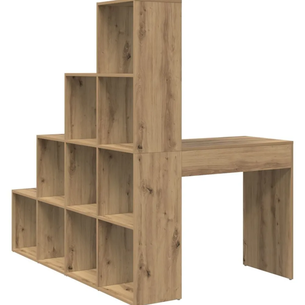 vidaXL Escritorio de Esquina Roble artesanal 101,5 x 149,5 x 149,5 cm Roble artisan Outlet
