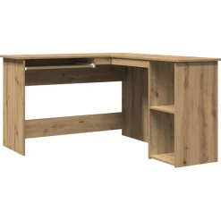 vidaXL Mobiliario De Oficina-Escritorio de esquina madera contrachapada 120x140x75 cm