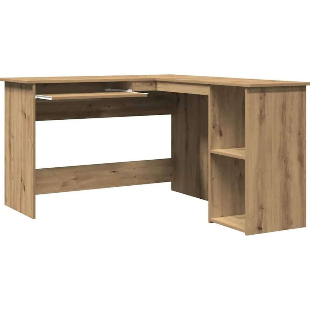 vidaXL Mobiliario De Oficina-Escritorio de esquina madera contrachapada 120x140x75 cm