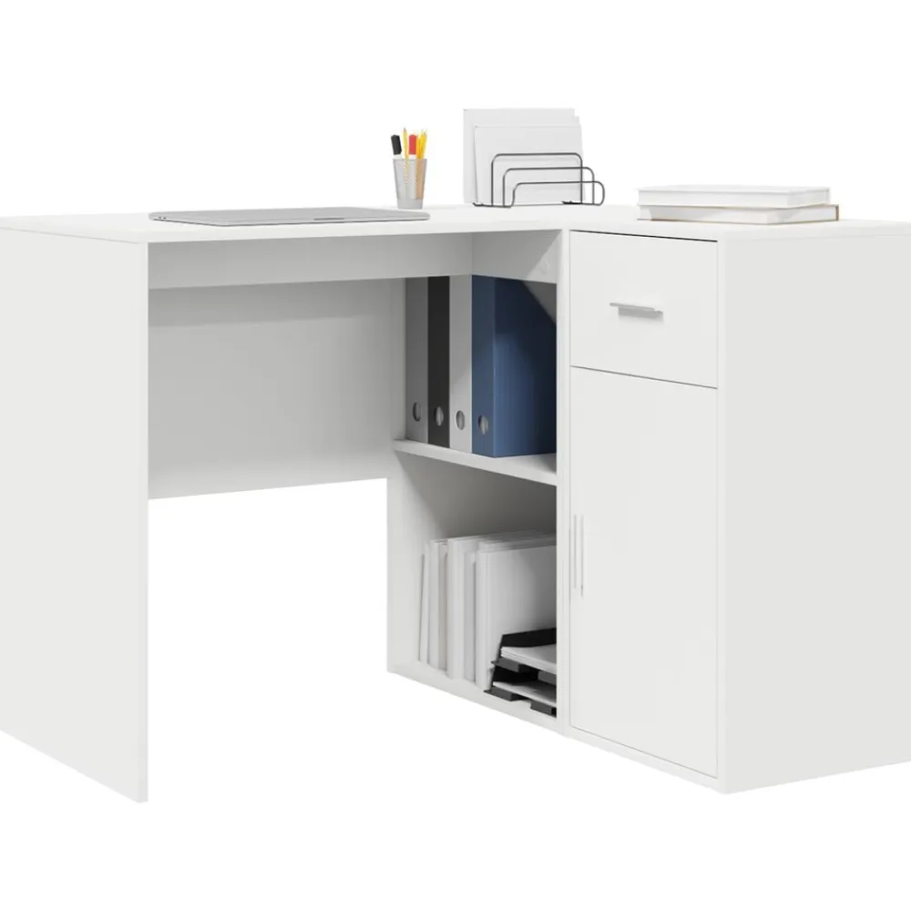 vidaXL Mobiliario De Oficina-Escritorio de Esquina con cajón 102 x 88 x 75 cm