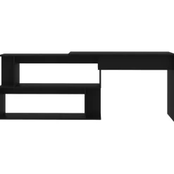 vidaXL Escritorio de esquina madera contrachapada 200x50x76 cm Negro Best