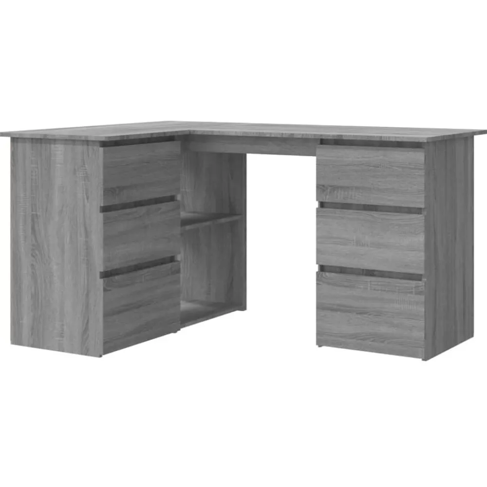 vidaXL Mobiliario De Oficina-Escritorio de esquina contrachapada 145x100x76 cm