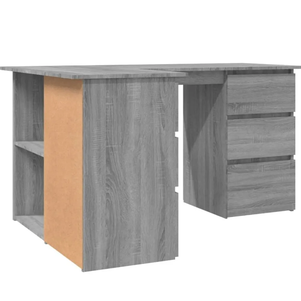vidaXL Mobiliario De Oficina-Escritorio de esquina contrachapada 145x100x76 cm