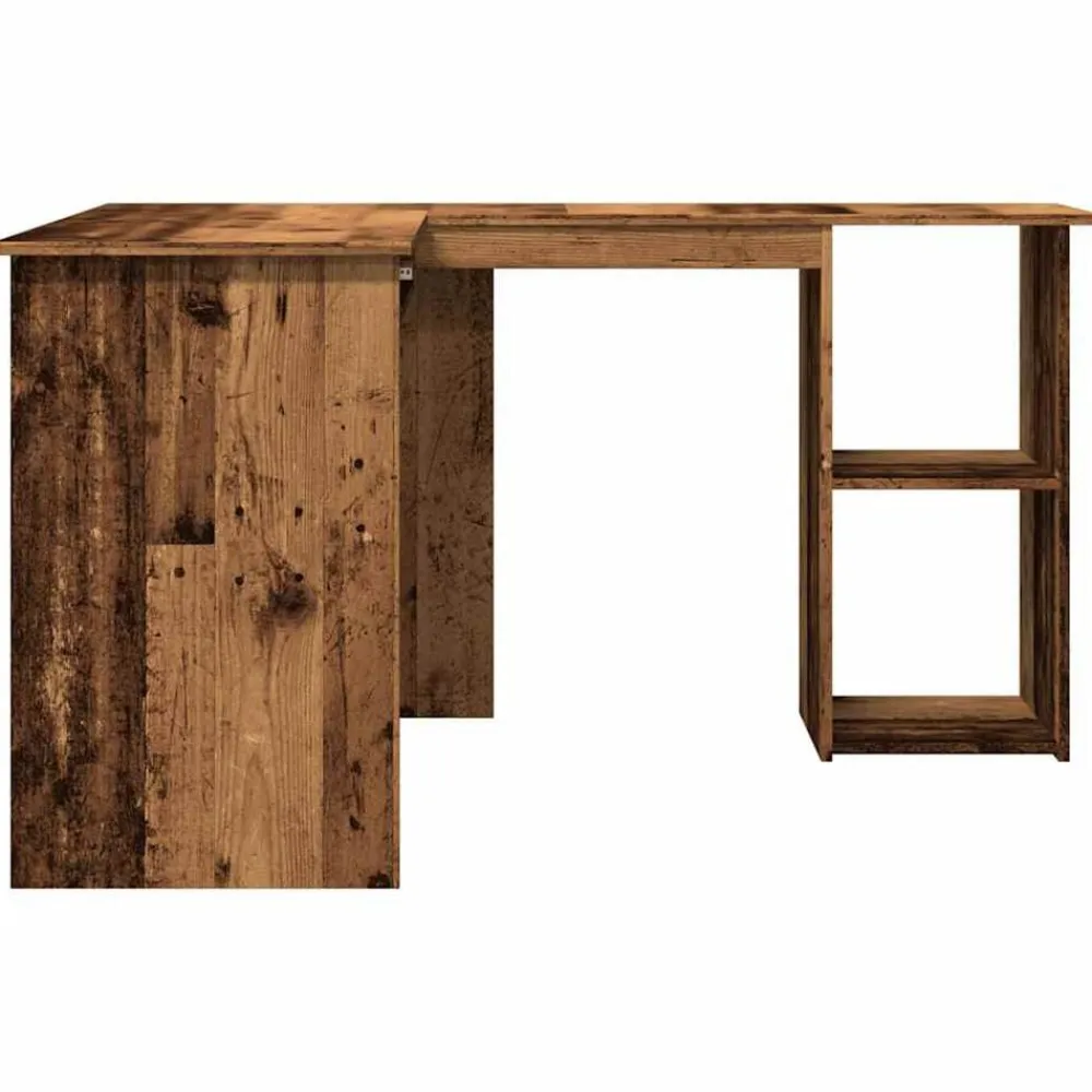 vidaXL Mobiliario De Oficina-Escritorio de esquina madera contrachapada madera vieja