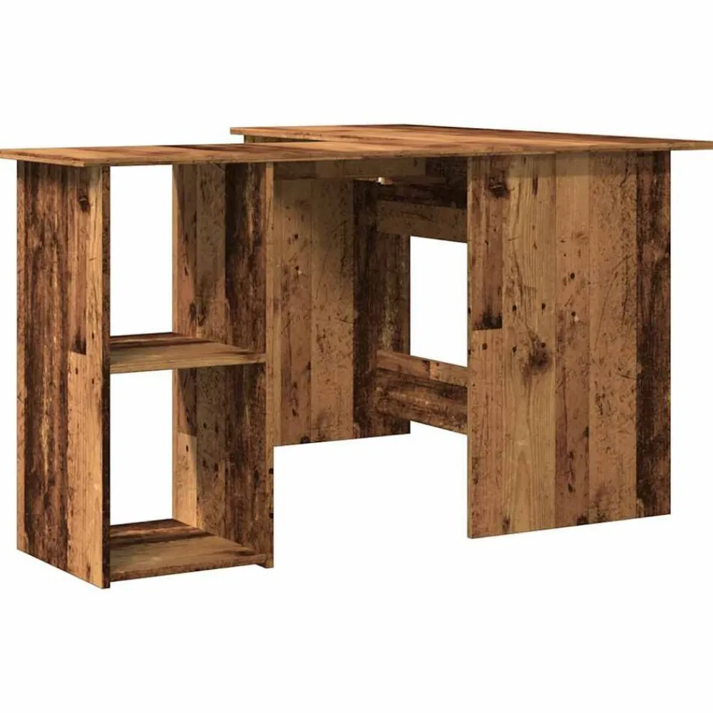 vidaXL Mobiliario De Oficina-Escritorio de esquina madera contrachapada madera vieja