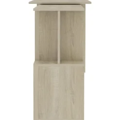 vidaXL Escritorio de esquina contrachapada color roble 200x50x76 cm Roble Sonoma Sale