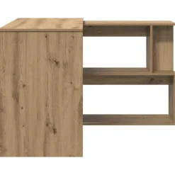 vidaXL Escritorio de esquina madera contrachapada 200,5x50x76 cm Roble artisan