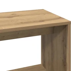 vidaXL Escritorio de esquina madera contrachapada 200,5x50x76 cm Roble artisan