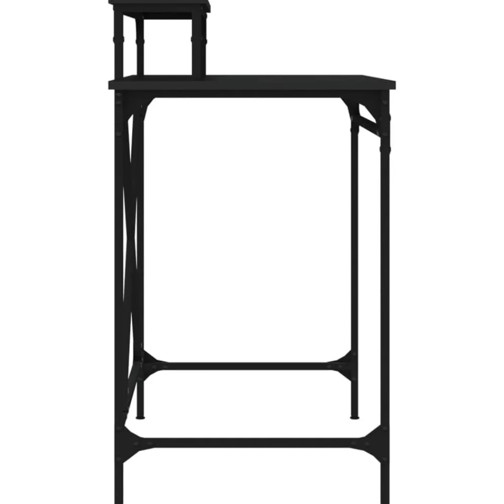vidaXL Mobiliario De Oficina-Escritorio de hierro y madera contrachapada 80x50x90 cm