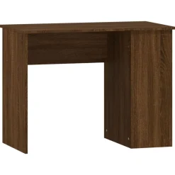 vidaXL Mobiliario De Oficina-Escritorio de madera contrachapada marrón roble 100x55x75 cm