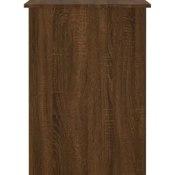 vidaXL Mobiliario De Oficina-Escritorio de madera contrachapada marrón roble 100x55x75 cm