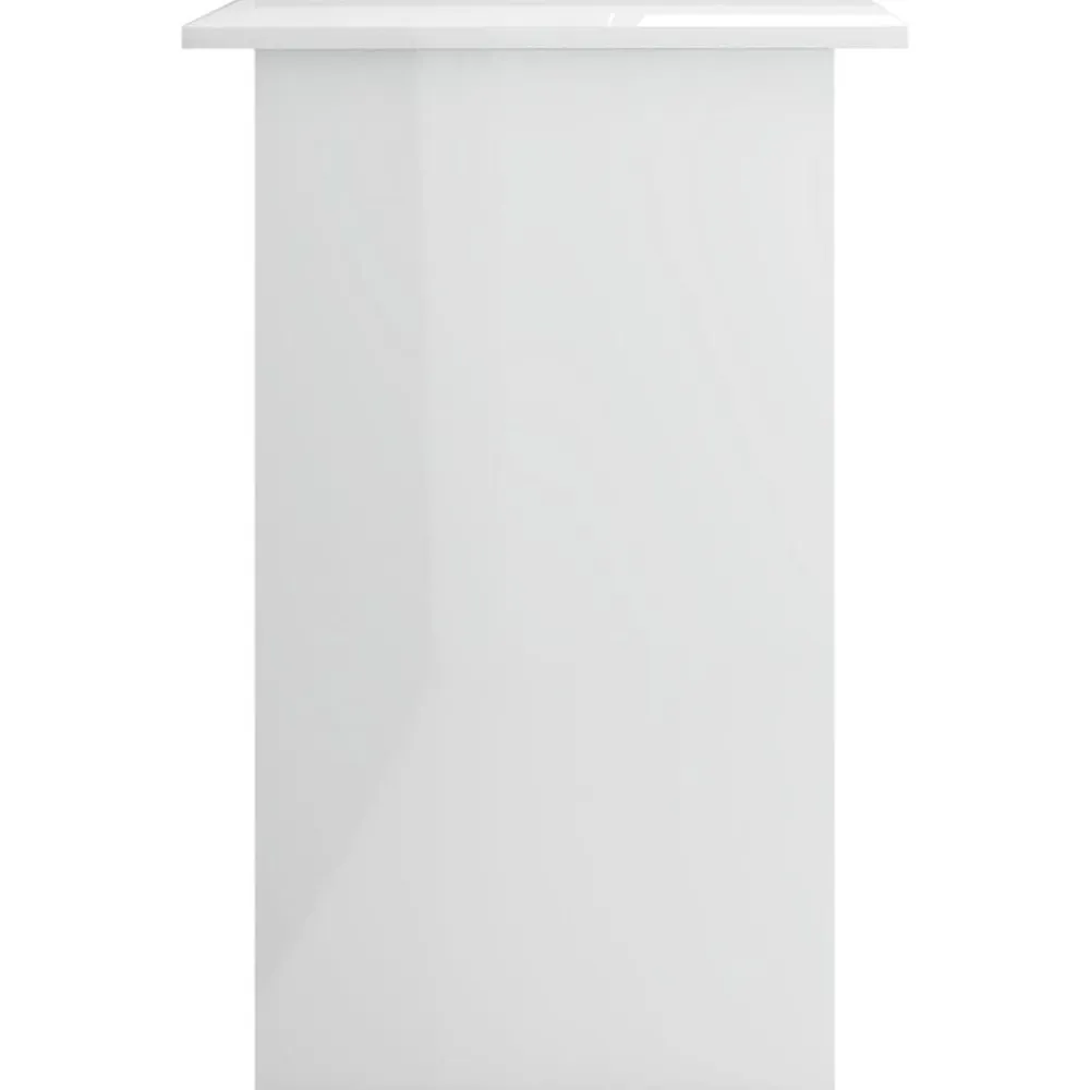 vidaXL Mobiliario De Oficina-Escritorio de madera contrachapada blanco brillo 90x50x74 cm