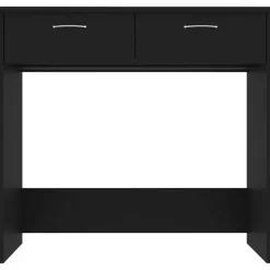 vidaXL Escritorio de madera contrachapada 80x40x75 cm Negro Outlet
