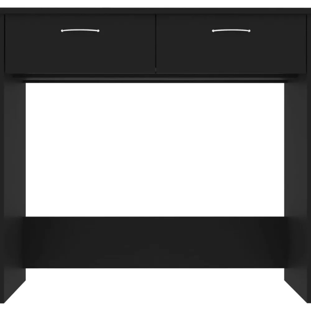 vidaXL Escritorio de madera contrachapada 80x40x75 cm Negro Outlet
