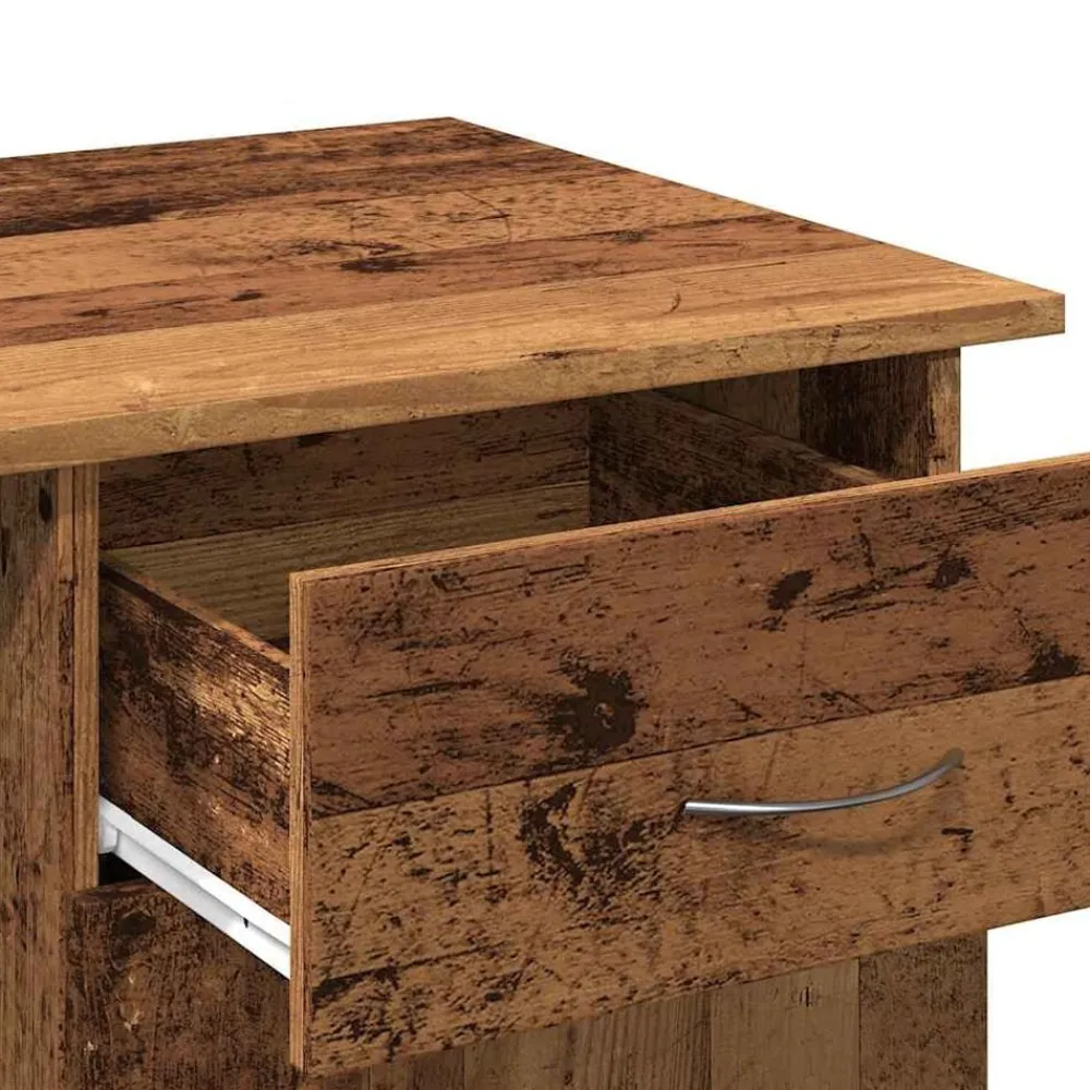 vidaXL Mobiliario De Oficina-Escritorio de madera de ingeniería envejecida 100x50x76 cm