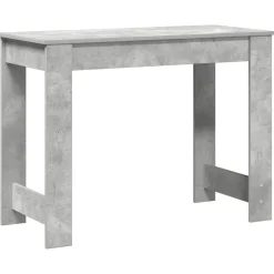 vidaXL Mobiliario De Oficina-Escritorio de madera contrachapada gris hormigón 100x45x75 cm