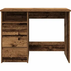 vidaXL Escritorio de madera de ingeniería madera vieja 102x50x75 cm Madera antigua Hot