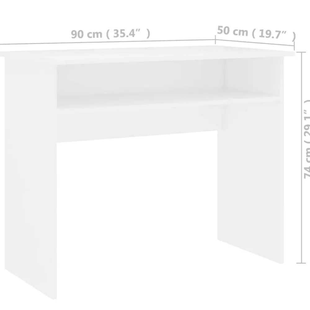 vidaXL Mobiliario De Oficina-Escritorio de madera contrachapada 90x50x74 cm