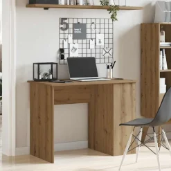 vidaXL Mobiliario De Oficina-Escritorio de madera de ingeniería roble artesano 100x55x75 cm