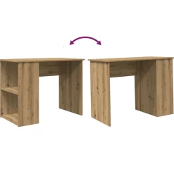 vidaXL Mobiliario De Oficina-Escritorio de madera de ingeniería roble artesano 100x55x75 cm