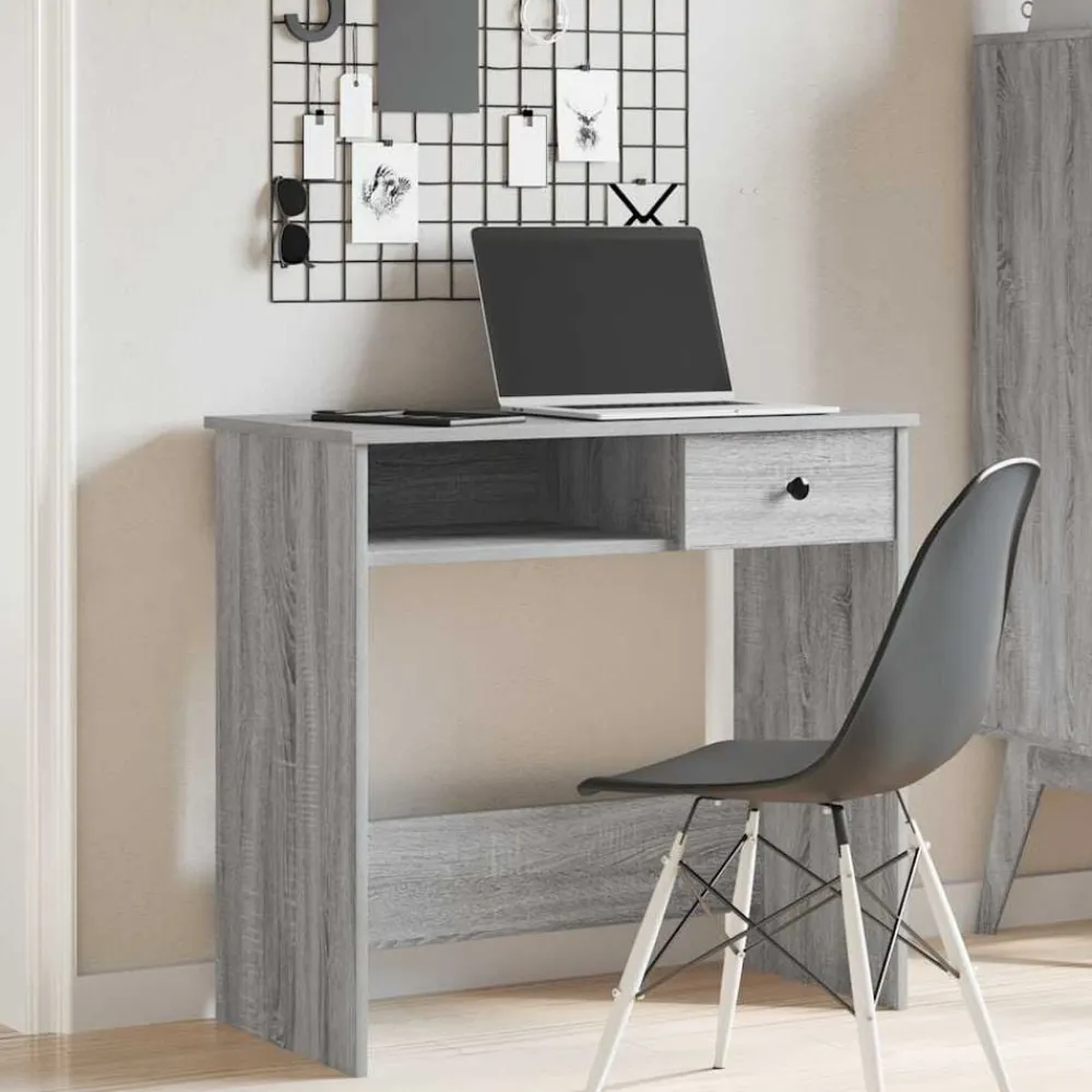 vidaXL Mobiliario De Oficina-Escritorio de madera contrachapada 80x40x75 cm