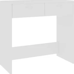 vidaXL Escritorio de madera contrachapada 80x40x75 cm Blanco Clearance
