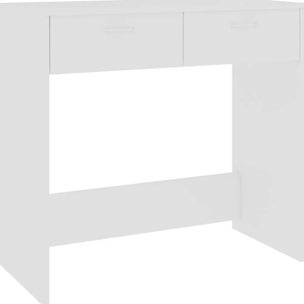 vidaXL Escritorio de madera contrachapada 80x40x75 cm Blanco Clearance